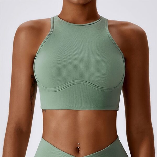 High Neck Ribbed Training Tank OEM