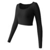 Seamless Ribbed Long Sleeve Workout Tee OEM