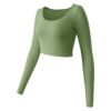 Seamless Ribbed Long Sleeve Workout Tee OEM