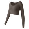 Seamless Ribbed Long Sleeve Workout Tee OEM