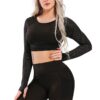 Breathable Mesh Long Sleeve Gym Tee Wholesale